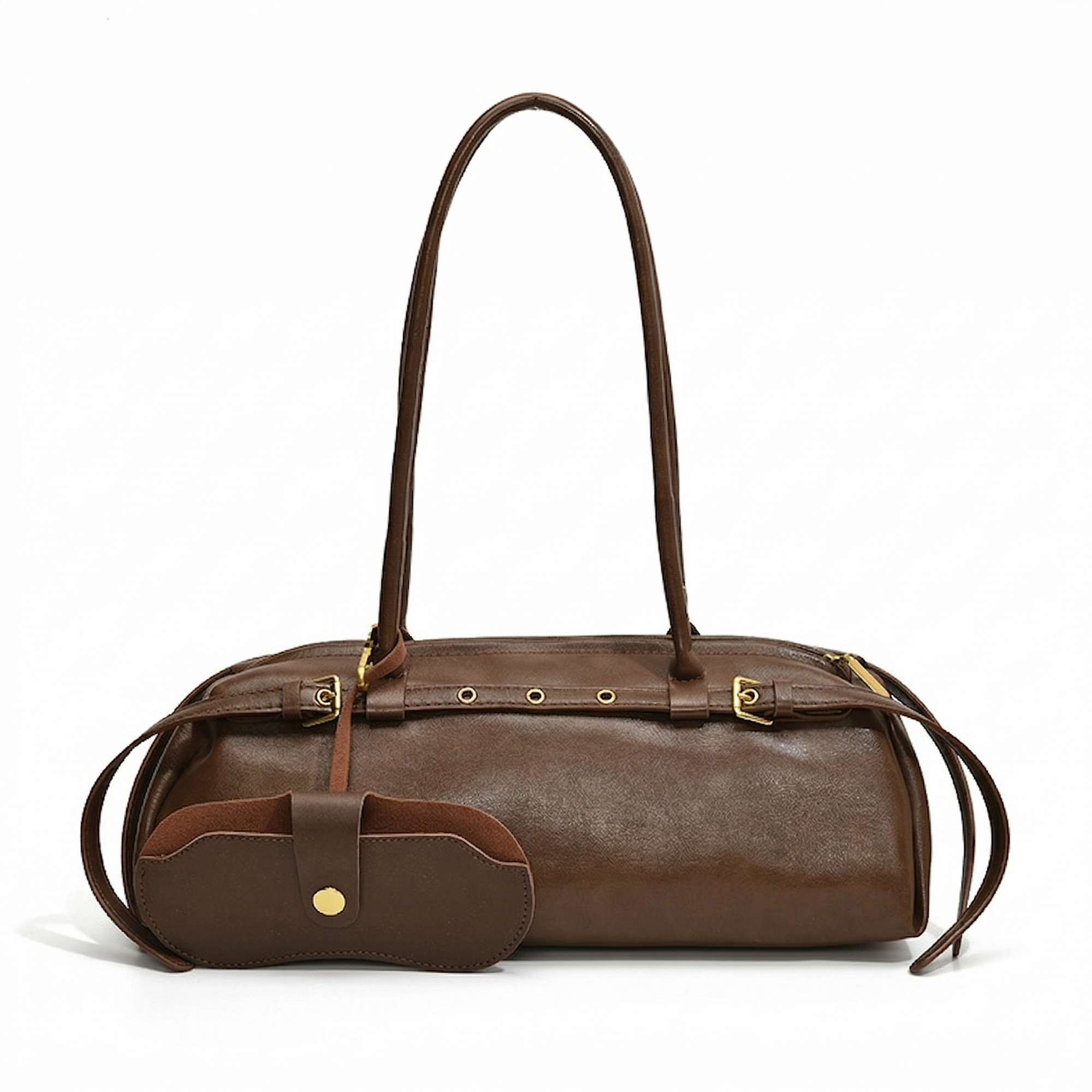 East West Leather Shoulder Bag