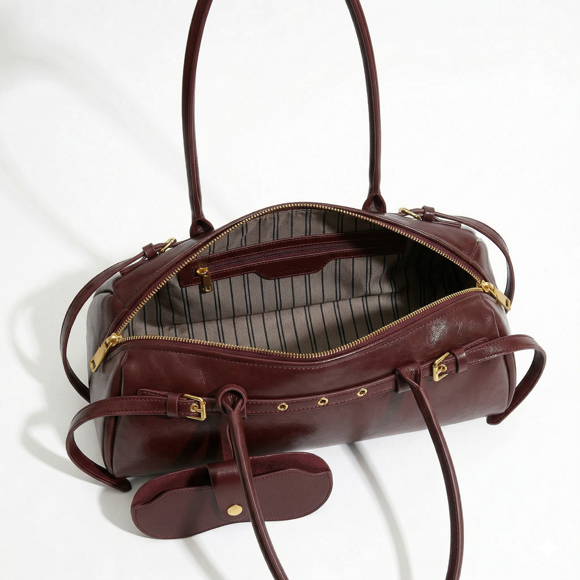 East West Leather Shoulder Bag