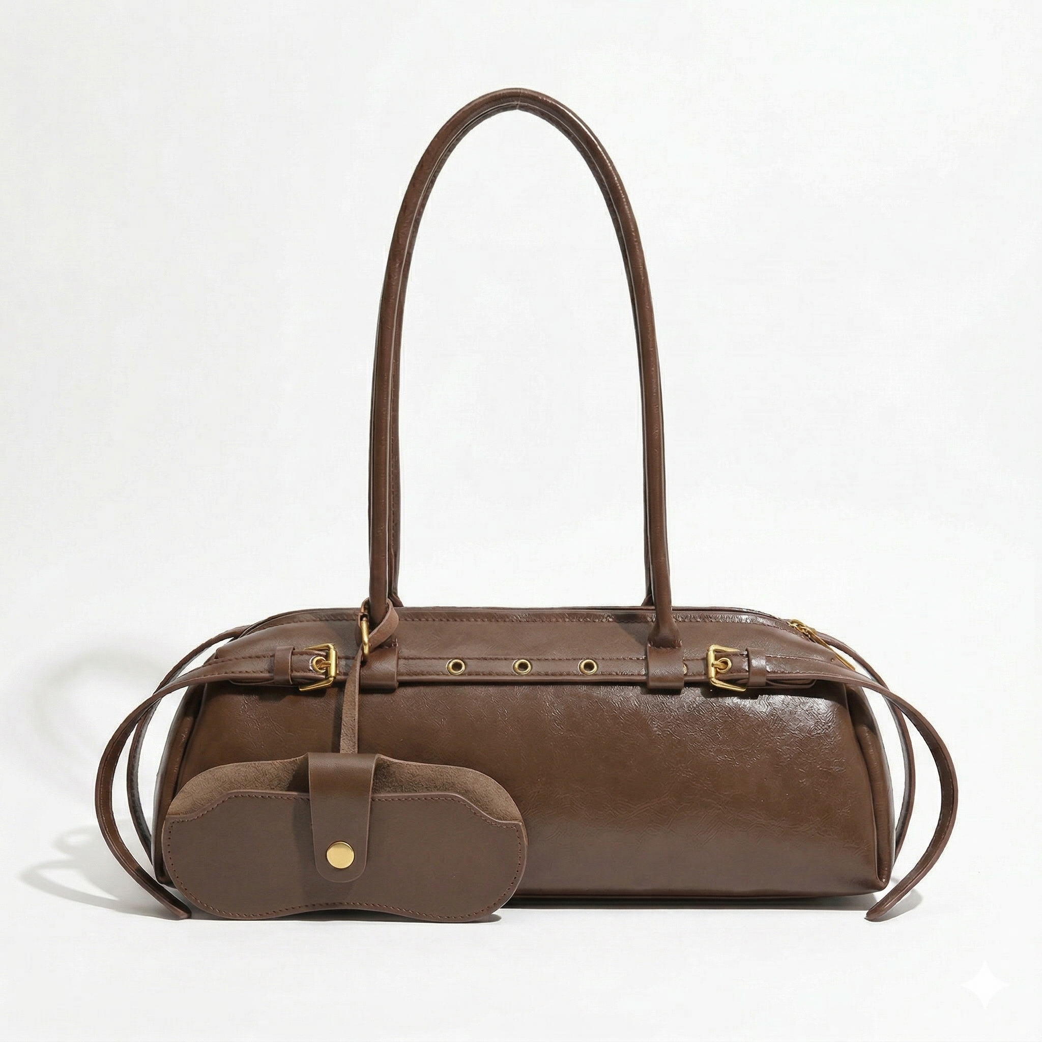 East West Leather Shoulder Bag