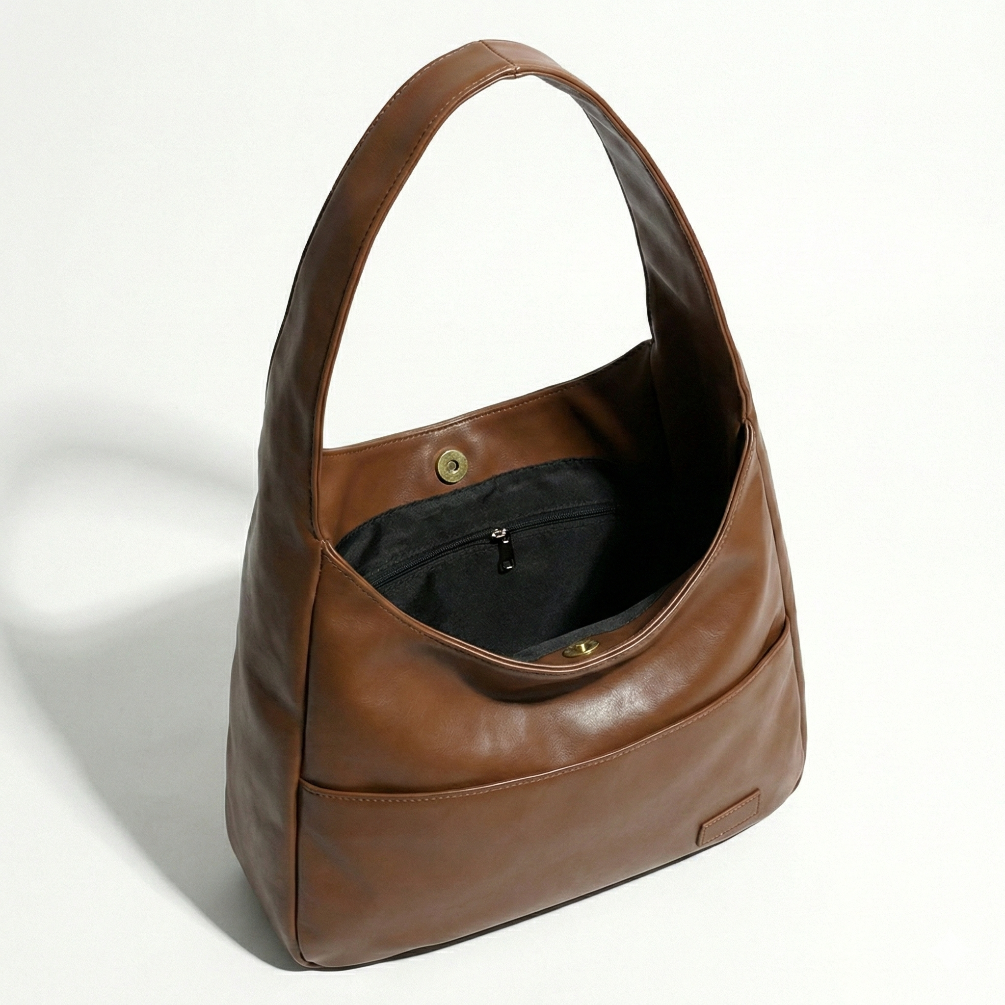 Femme Faux Leather Shoulder Bag