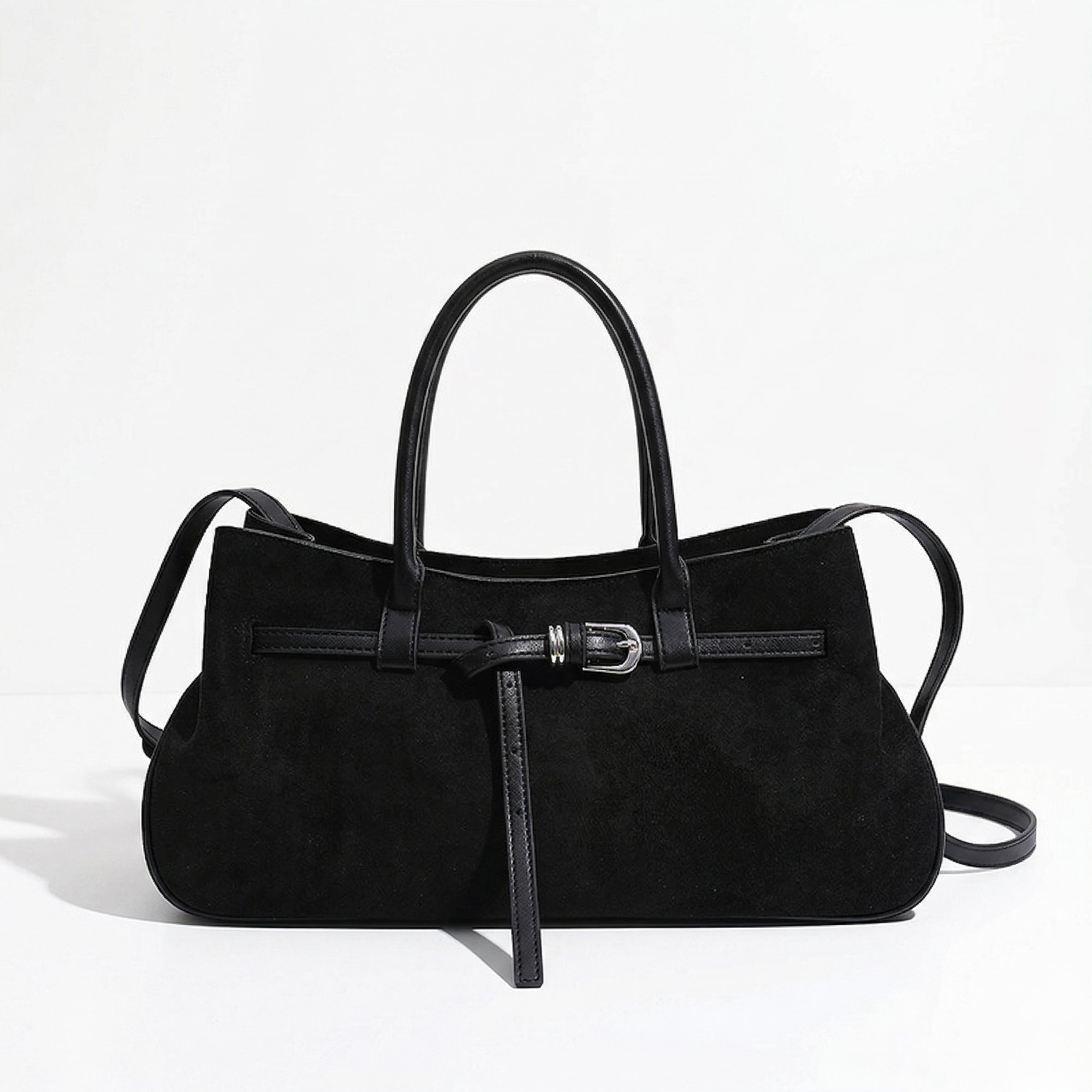 Gia Belted Suede Bag