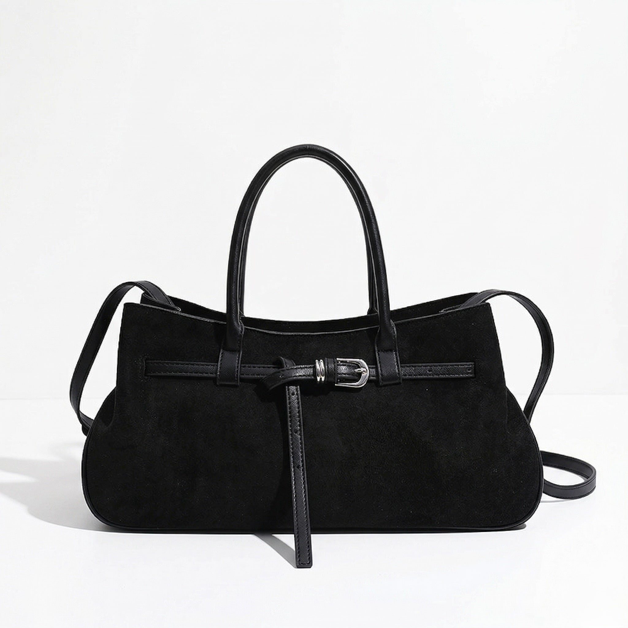 Gia Belted Suede Bag