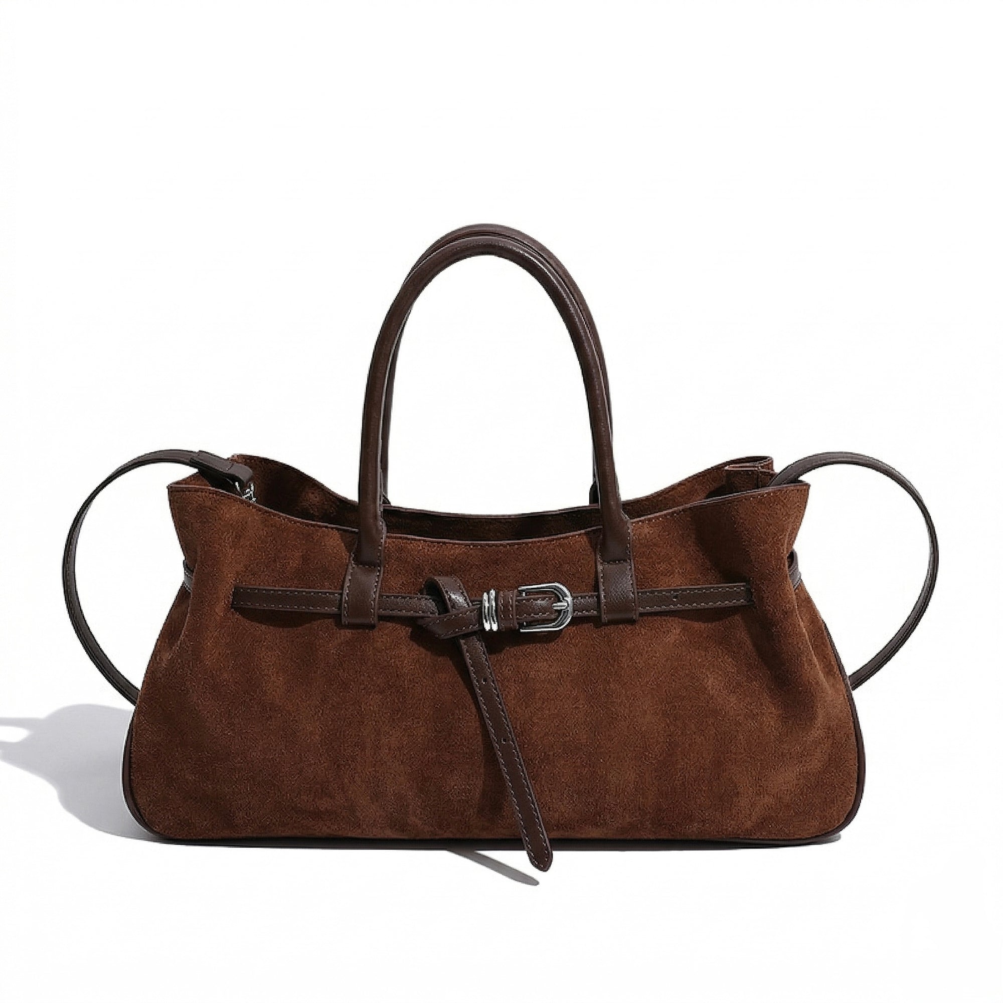 Gia Belted Suede Bag