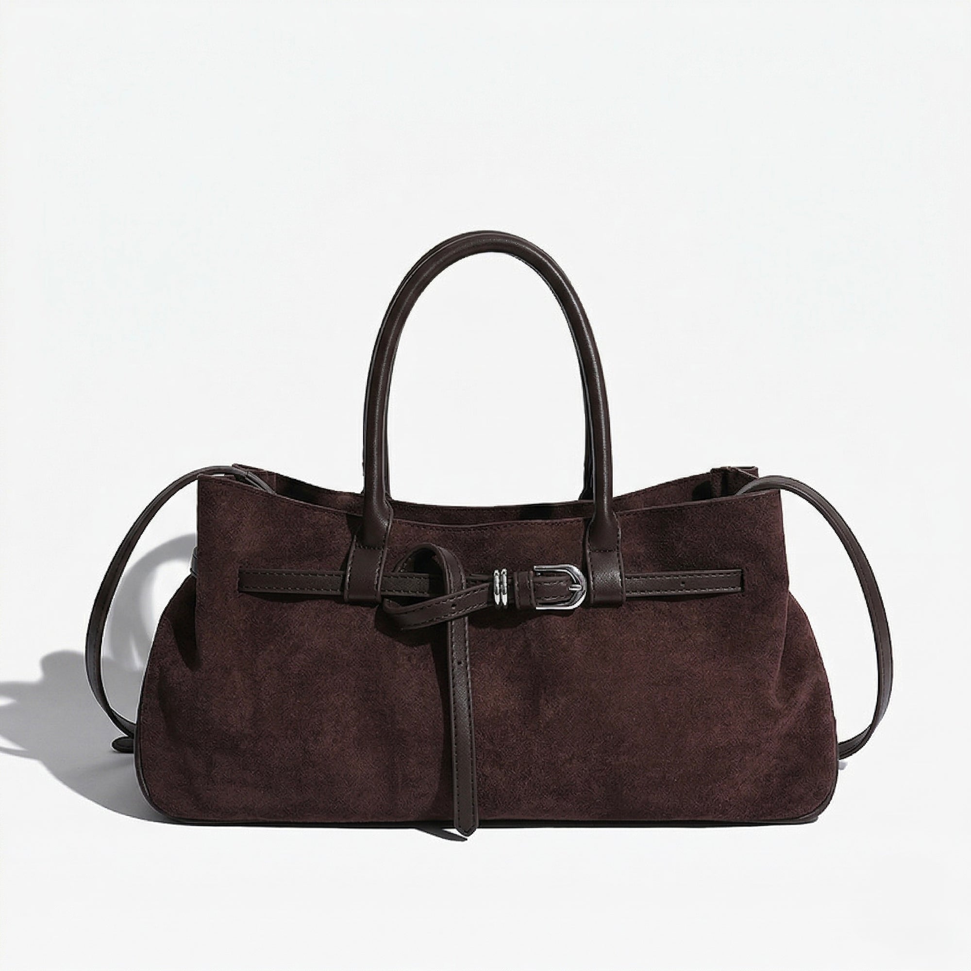 Gia Belted Suede Bag