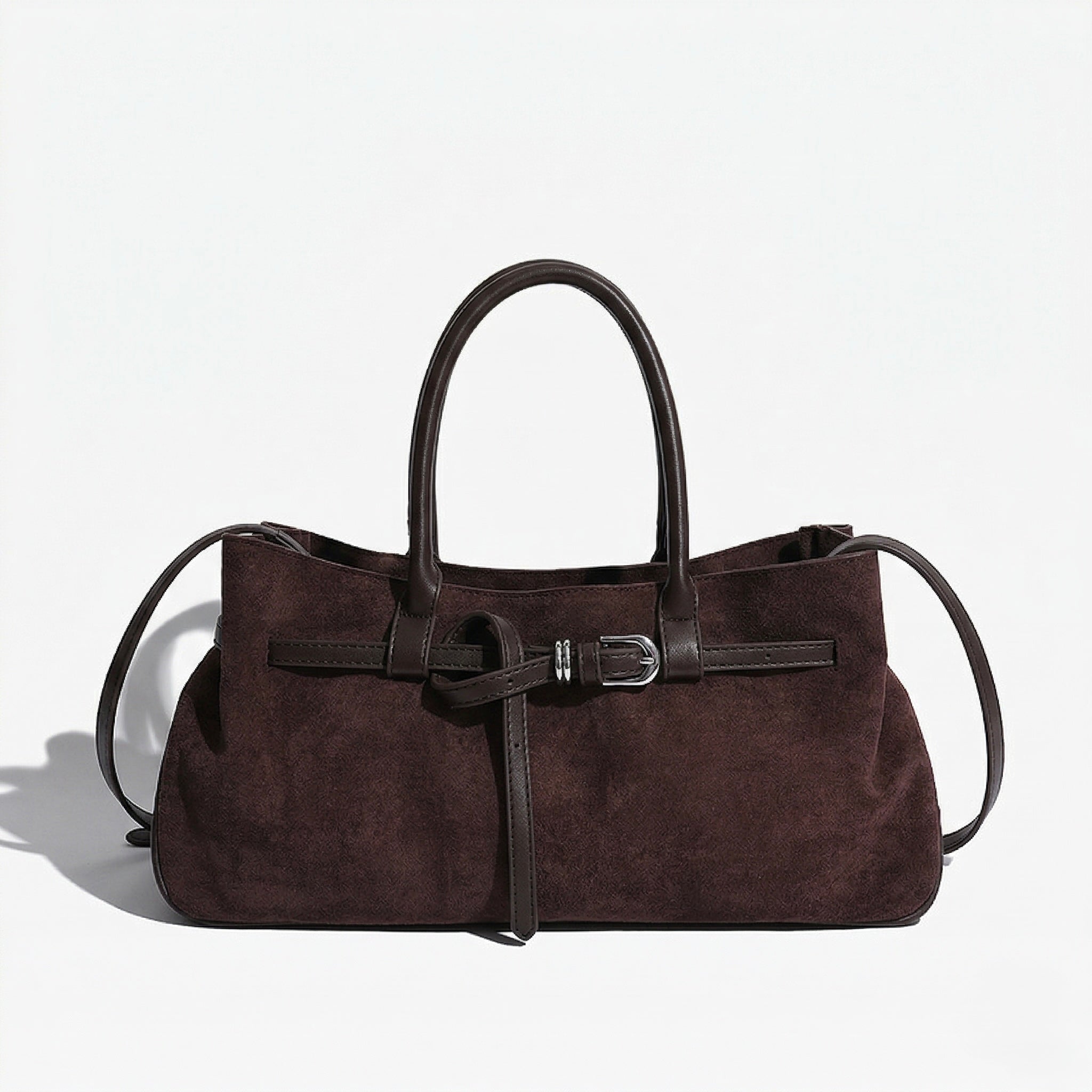 Gia Belted Suede Bag