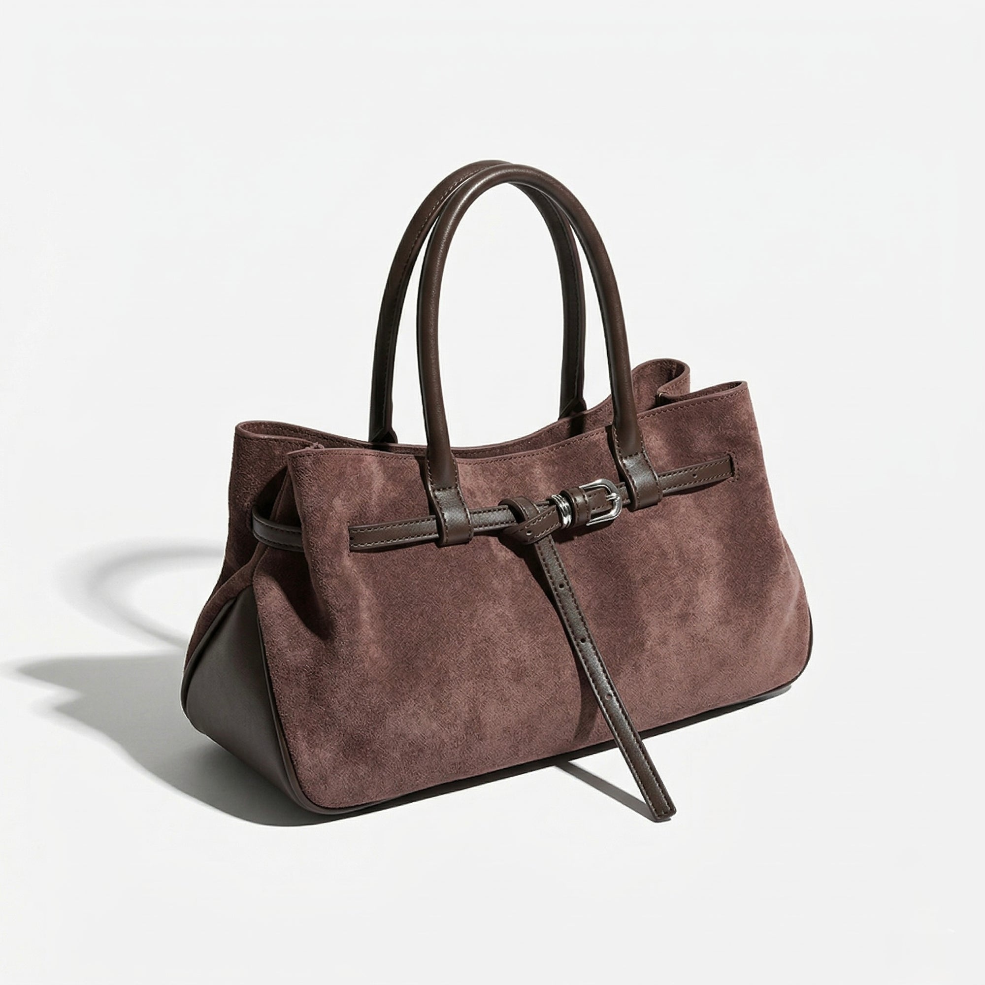 Gia Belted Suede Bag