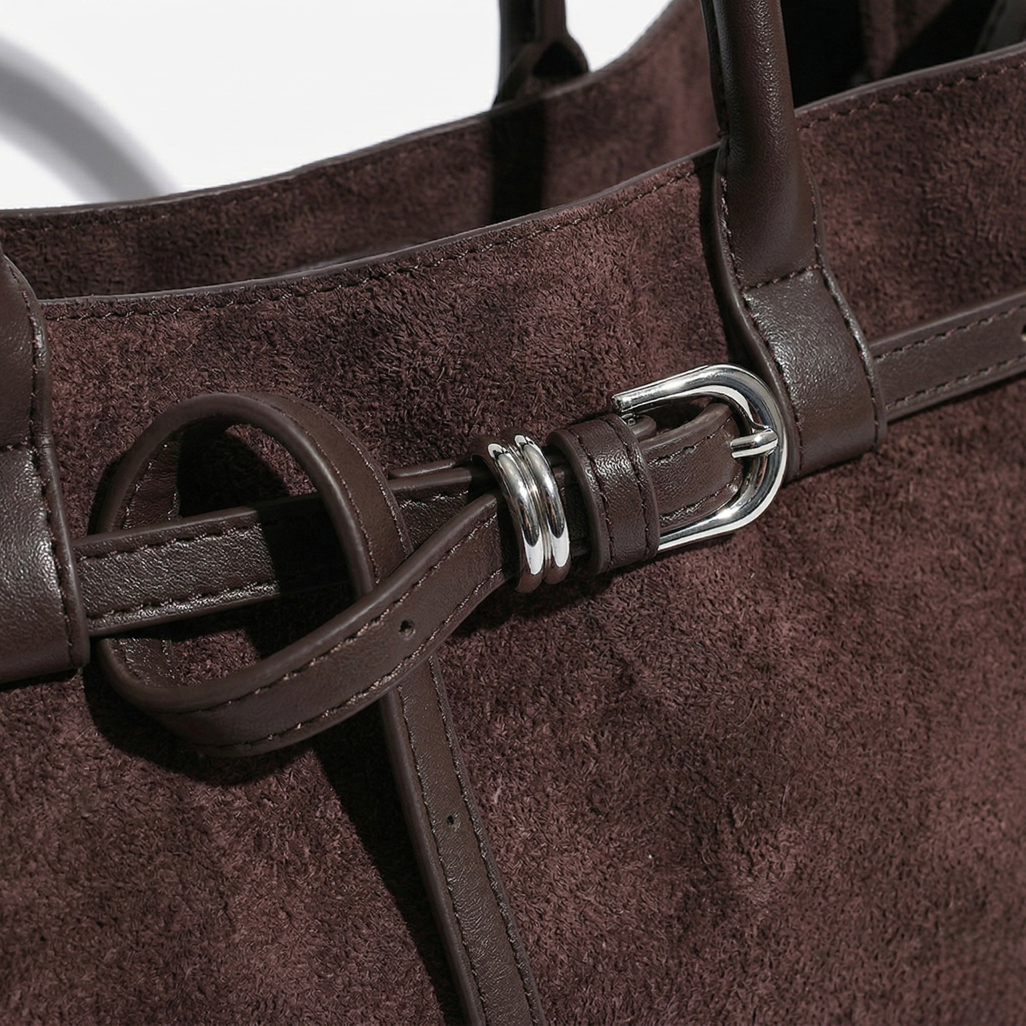 Gia Belted Suede Bag