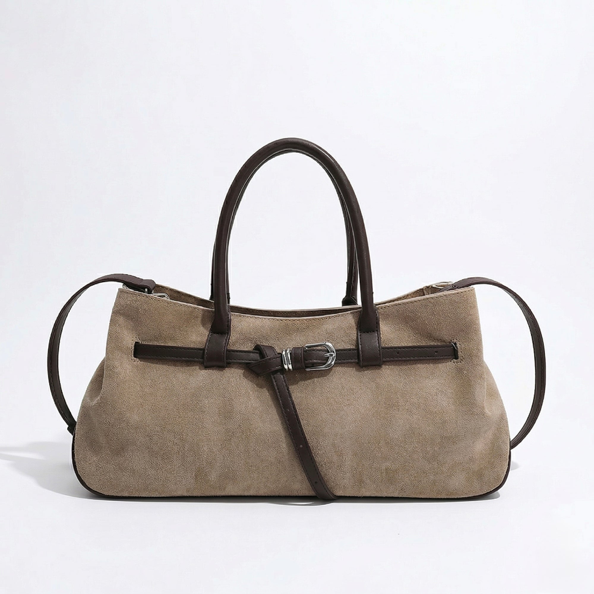 Gia Belted Suede Bag