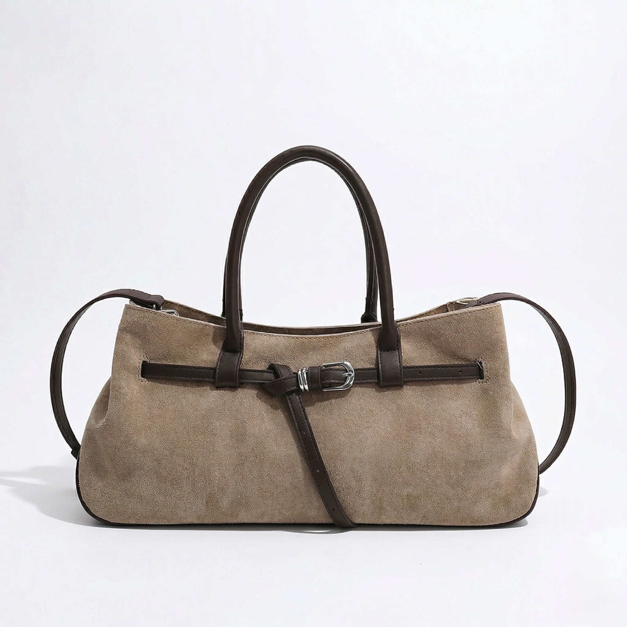 Gia Belted Suede Bag