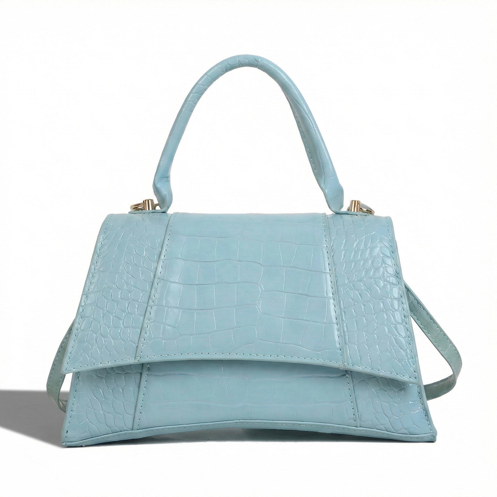 Sanduhr-Handtasche mit Krokodilmuster