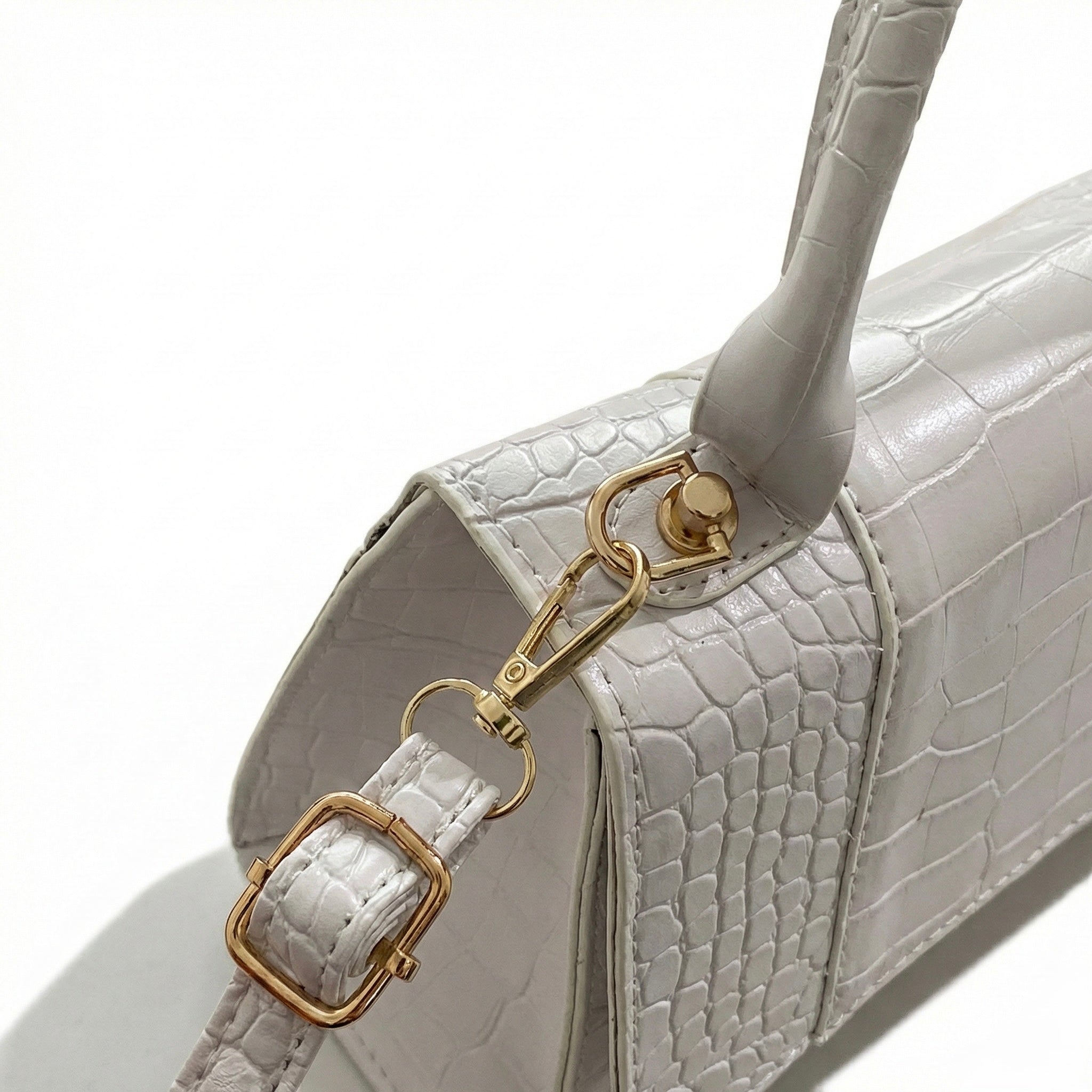 Sanduhr-Handtasche mit Krokodilmuster
