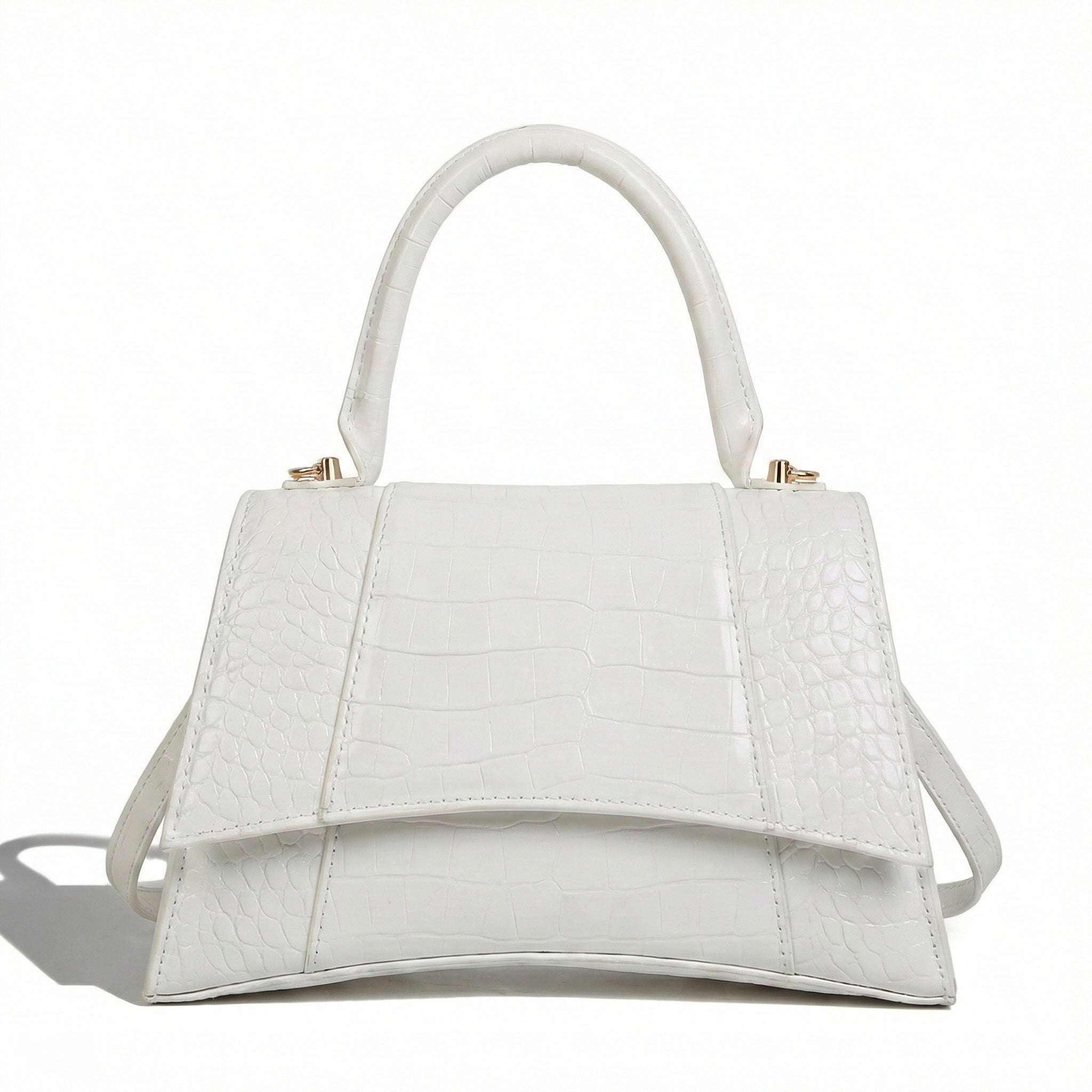Sanduhr-Handtasche mit Krokodilmuster