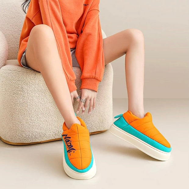 Slip-On Plateauschuhe mit hoher Sohle