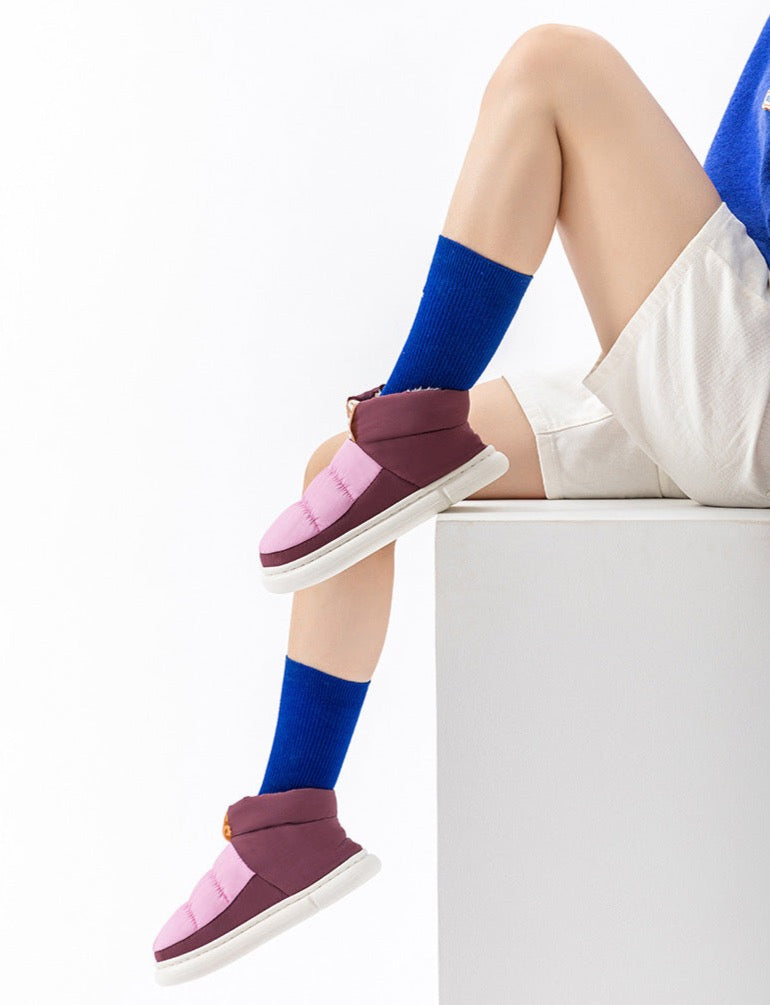 Zweifarbige, bequeme High-Tops