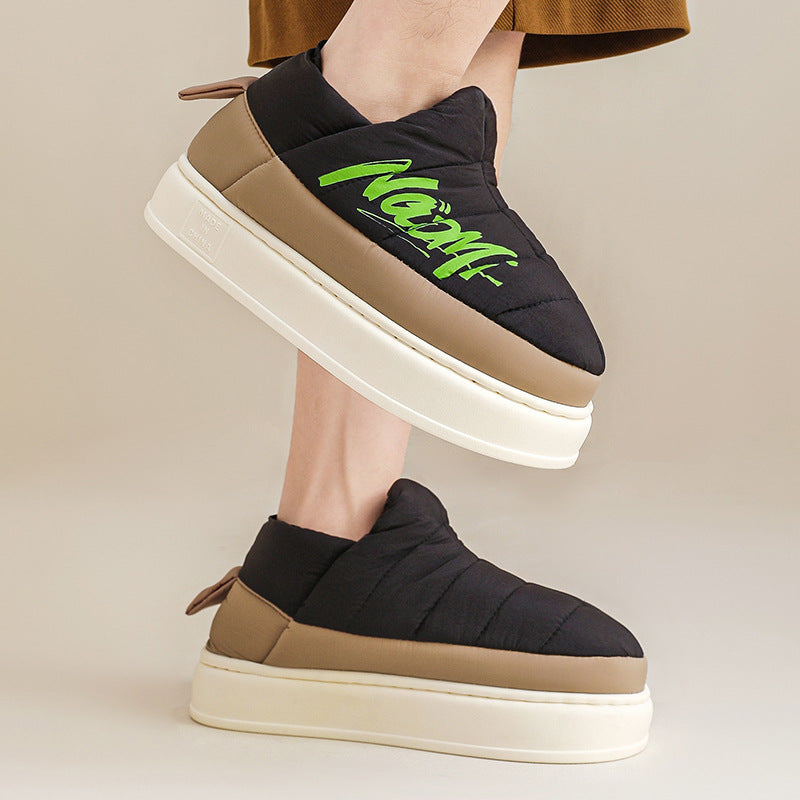 Slip-On Plateauschuhe mit hoher Sohle