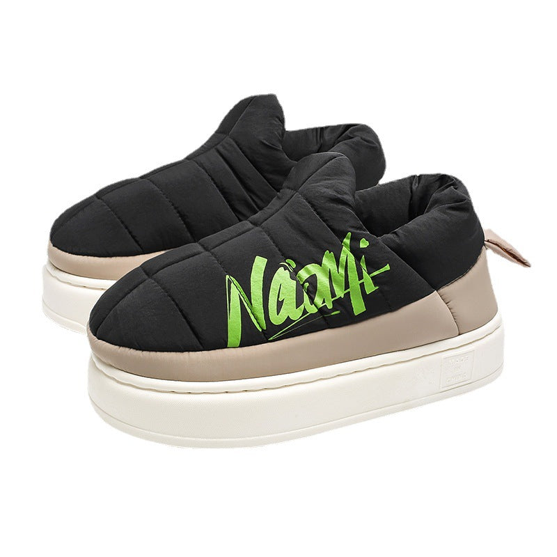 Slip-On Plateauschuhe mit hoher Sohle